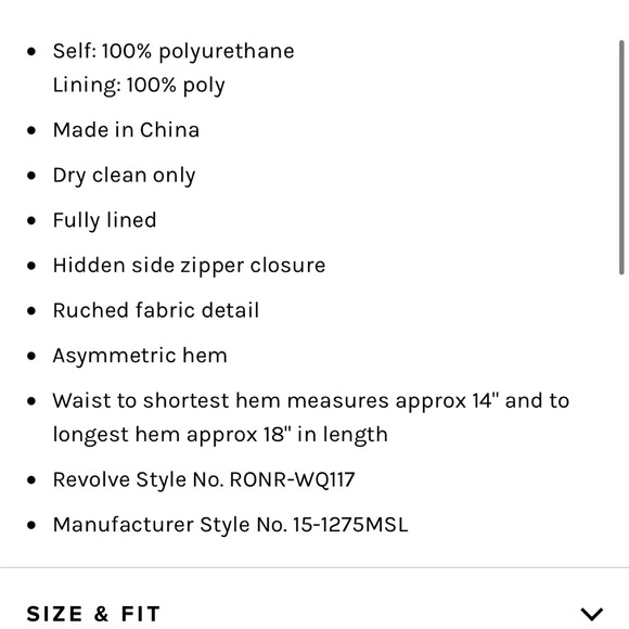 ronny kobo maude black asymmetrical scrunch faux leather mini skirt small new - Picture 7 of 11